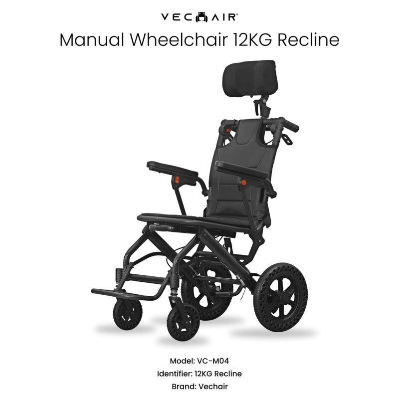 Manual Wheelchair 12KG Recline Vechair®