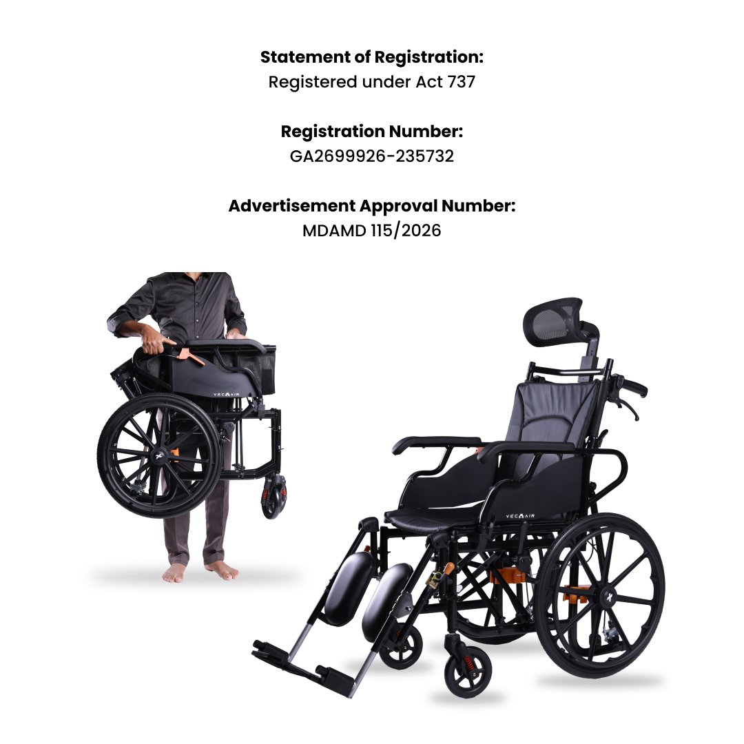 Manual Wheelchair Full Recline Vechair® - Image 7