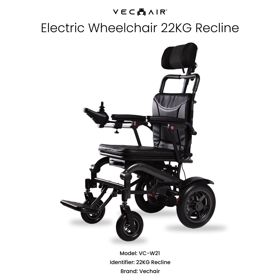 Electric Wheelchair 22KG Auto Recline Vechair®