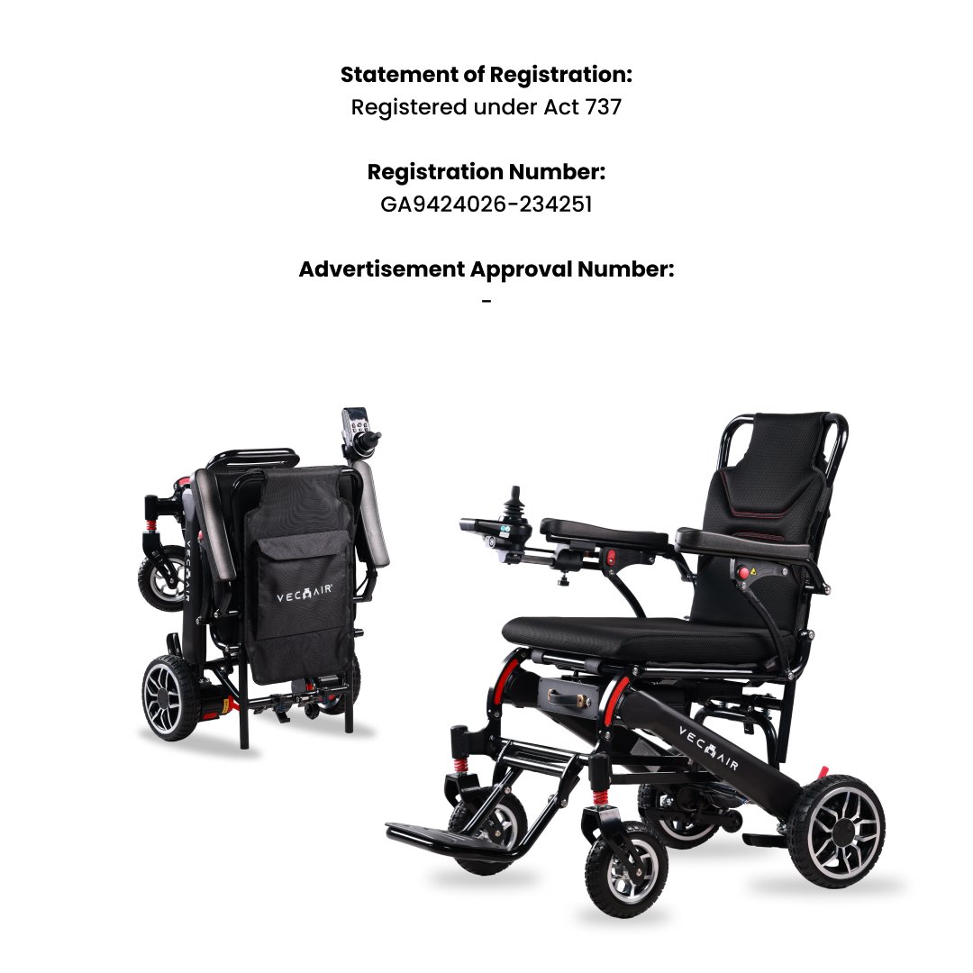 Electric Wheelchair Lightweight 19KG Compact Vechair® - Image 12