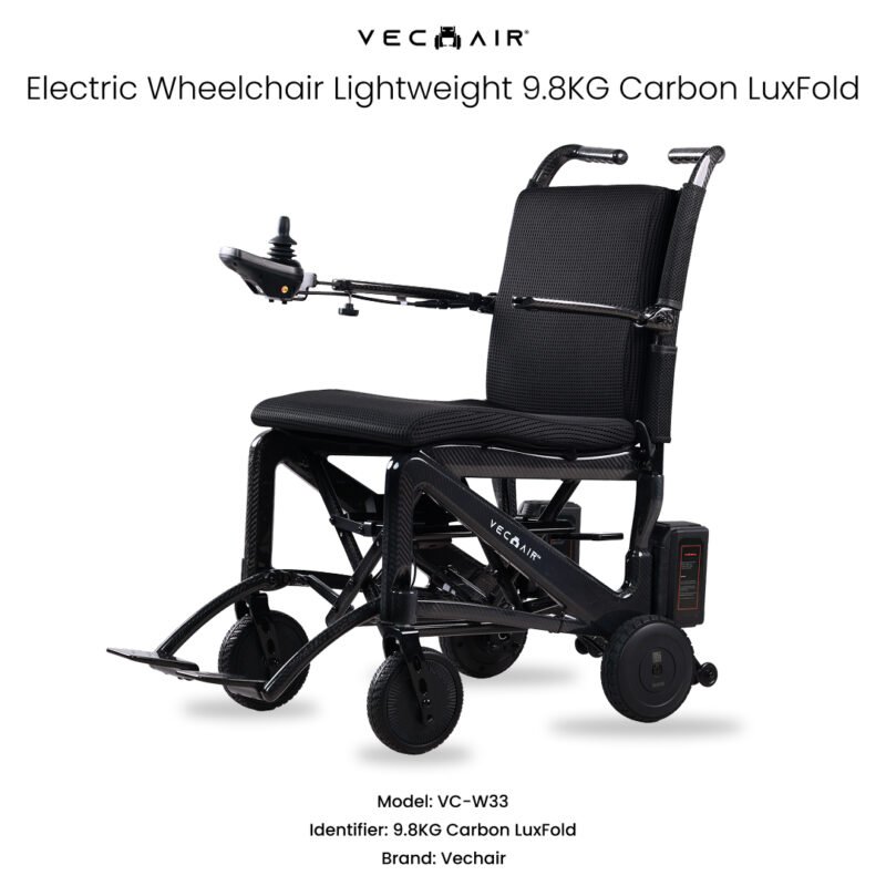 Electric Wheelchair Lightweight 9.8KG Carbon LuxFold Vechair®